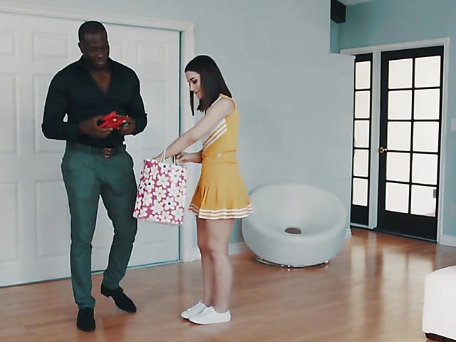 Aria Lee - Cheerleader interracial surprise