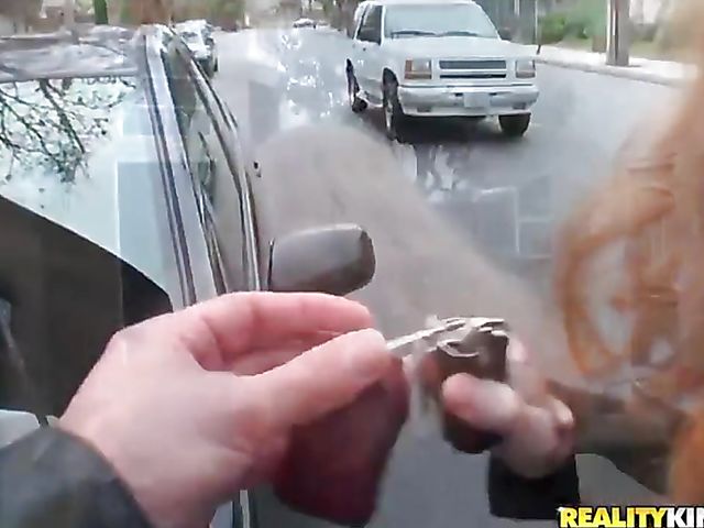 Redhead girl next door Abbey Rain gets treated like a whore