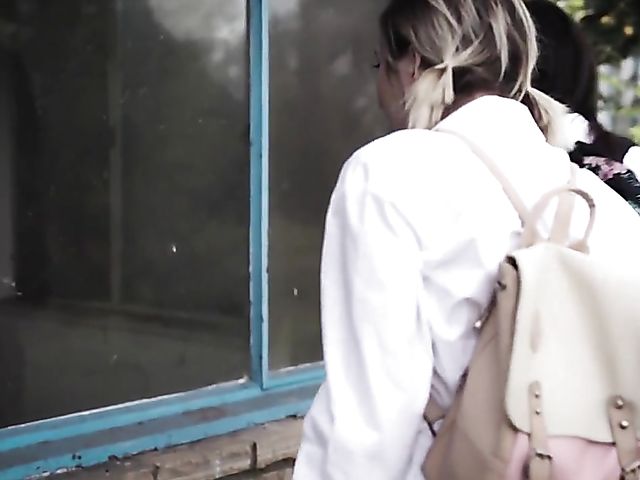 Whitney Wright & Eliza Jane - Schoolgirl threesome with a hard drinker