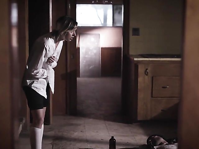 Whitney Wright & Eliza Jane - Schoolgirl threesome with a hard drinker