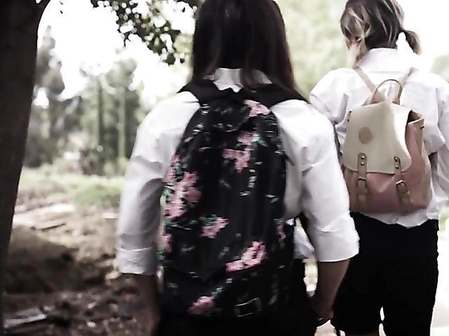 Whitney Wright & Eliza Jane - Schoolgirl threesome with a hard drinker