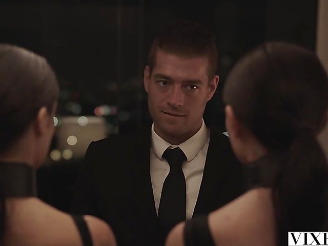 Kinky threesome with sex slaves Ariana Marie and Sofi Ryan