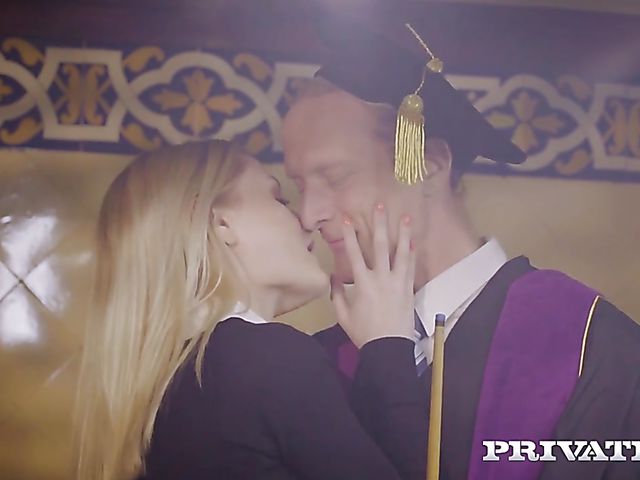 Schoolgirl Scarlett Knight gets her pink pussy plowed 