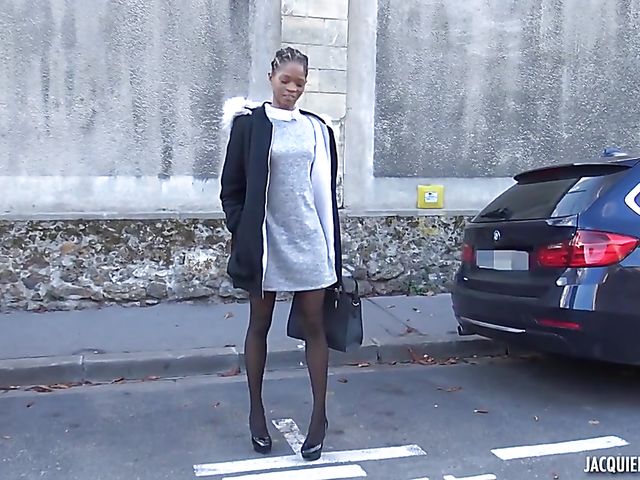 Skinny black girl Imani gets screwed by a white man