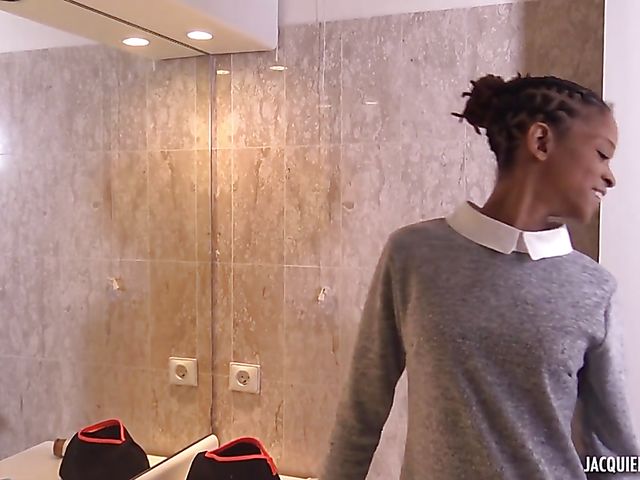 Skinny black girl Imani gets screwed by a white man