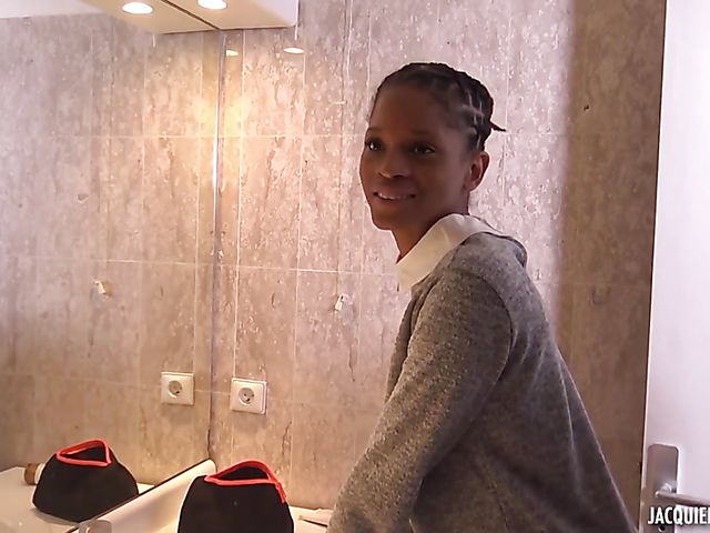 Skinny black girl Imani gets screwed by a white man