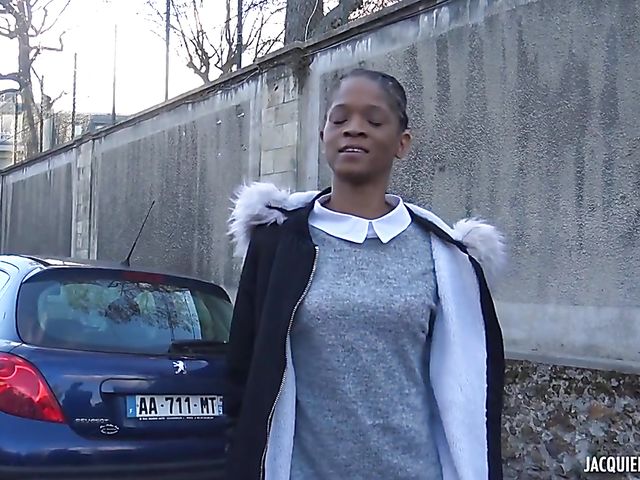 Skinny black girl Imani gets screwed by a white man