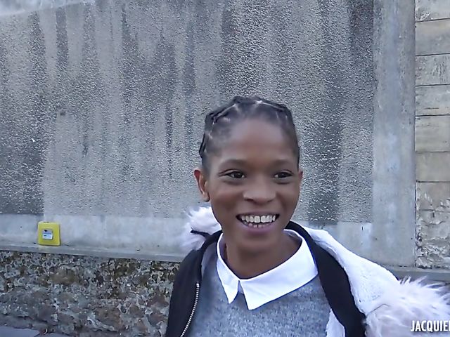 Skinny black girl Imani gets screwed by a white man