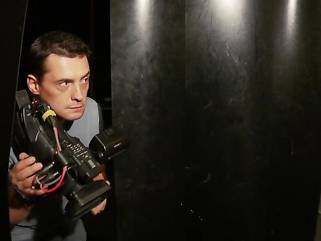 Cock sucking Alektra Blue with three guys