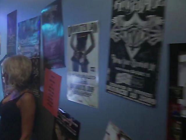 Cock sucking Alektra Blue with three guys