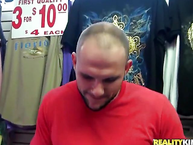 Cute ebony redhead Julissa James takes a white pole