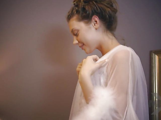 Flat chested teen Elena Koshka can see the future