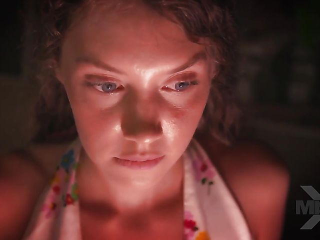 Flat chested teen Elena Koshka can see the future