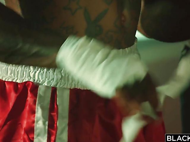 Two black cocks for hot reporter Tori Black in the gym