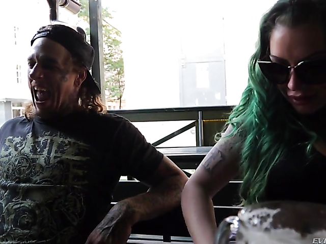 Pink haired anal teen Kira Roller gets some