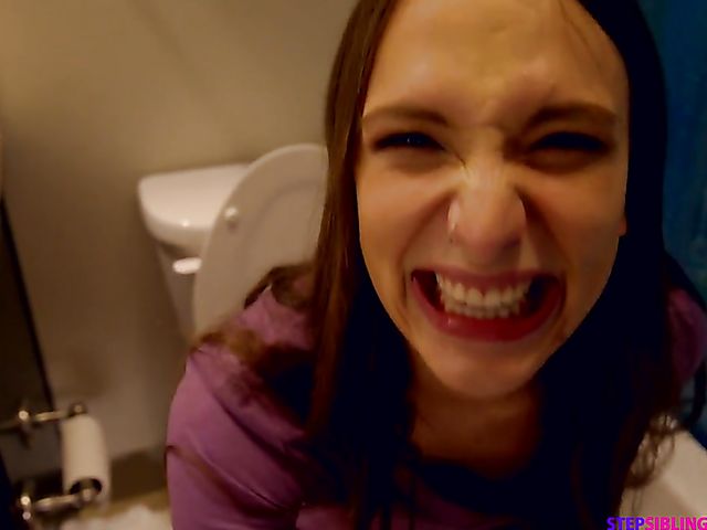 Izzy Lush - POV step brother and sister fuck in the bathroom