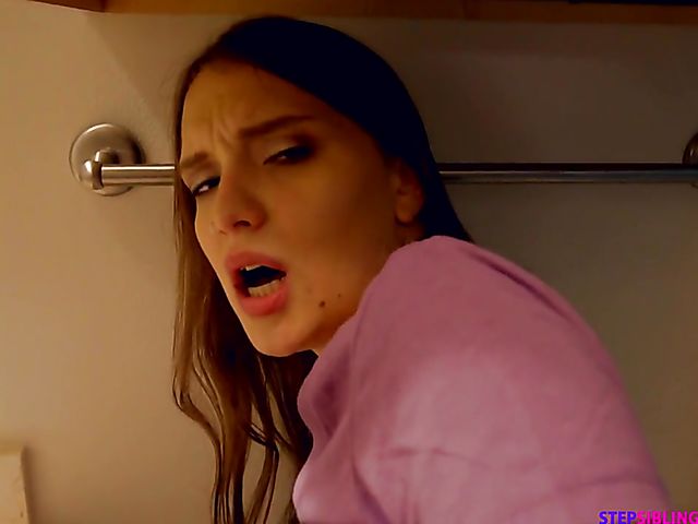 Izzy Lush - POV step brother and sister fuck in the bathroom