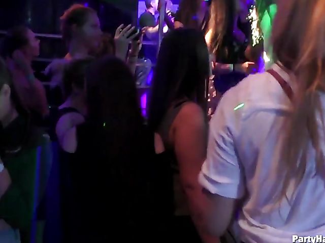 Hardcore orgy party until strippers cum