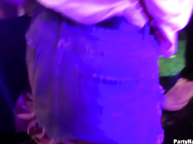 Hardcore orgy party until strippers cum