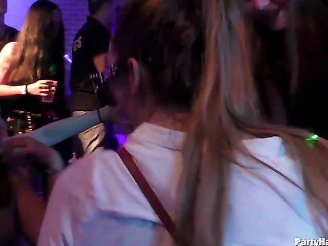 Hardcore orgy party until strippers cum