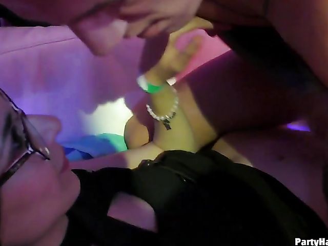 Hardcore orgy party until strippers cum