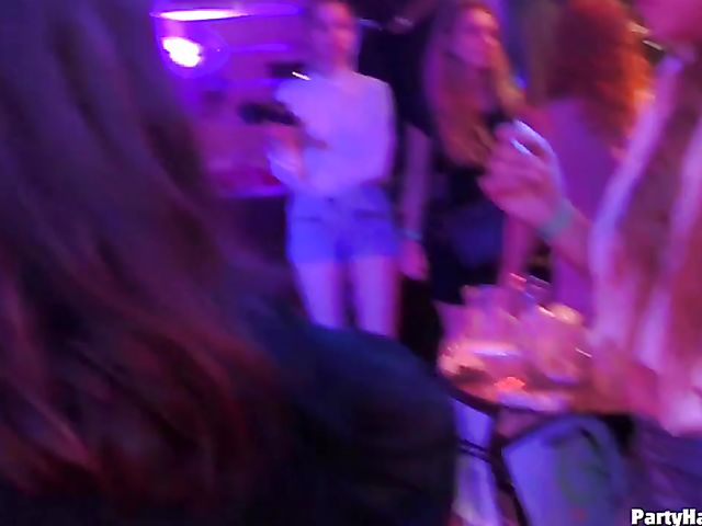 Hardcore orgy party until strippers cum