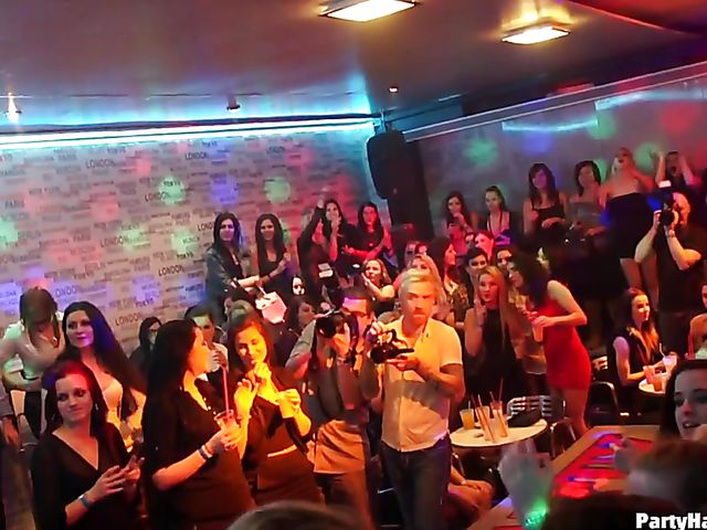 Drunk sex orgy with horny euro babes in the club
