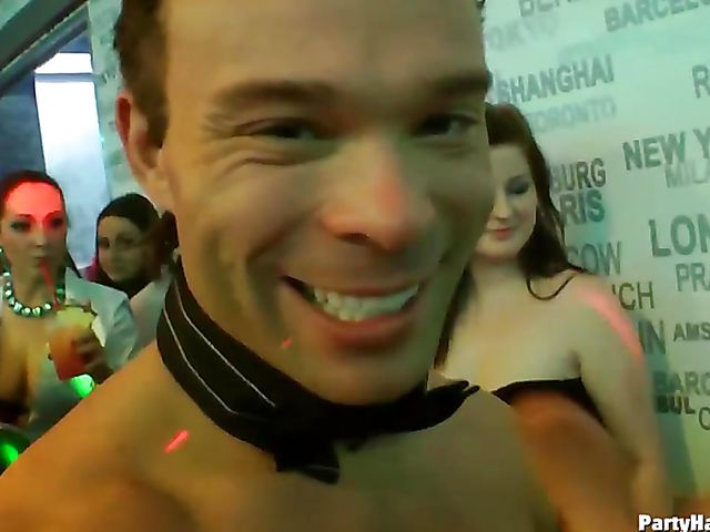 Drunk sex orgy with horny euro babes in the club