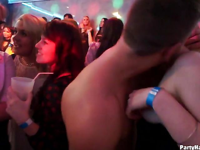 Drunk sex orgy with horny euro babes in the club