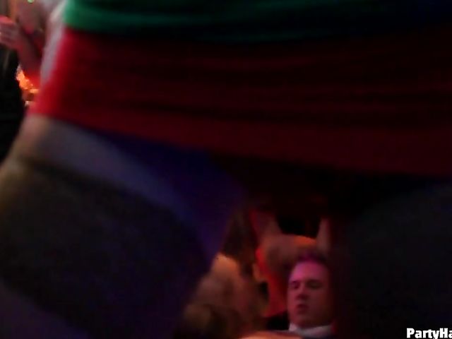 Drunk girls dance and suck in the club