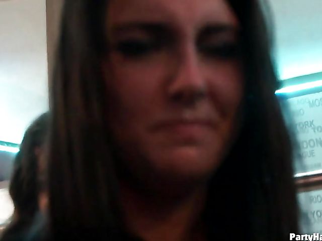 Drunk girls dance and suck in the club