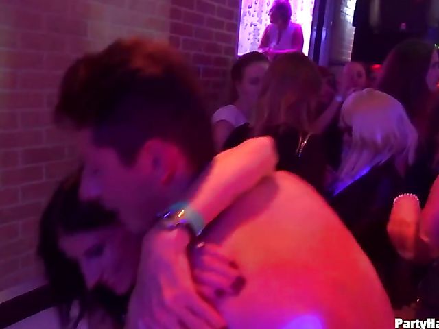 Non-stop night club orgy with nasty babes