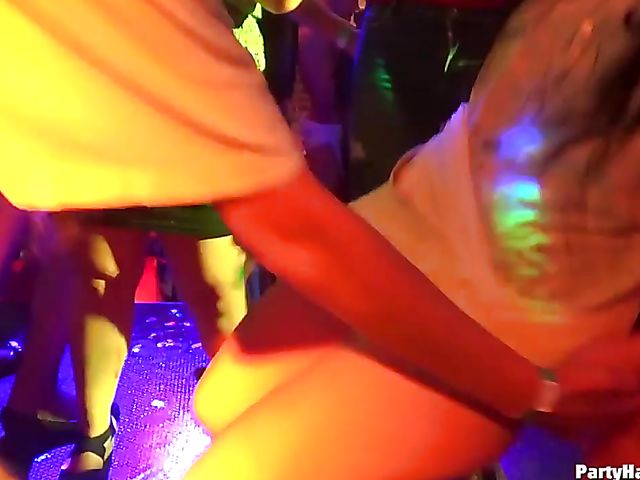 Non-stop night club orgy with nasty babes