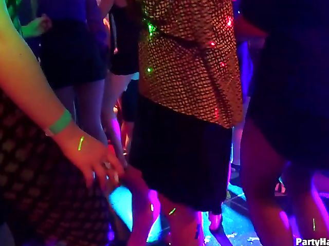 Non-stop night club orgy with nasty babes