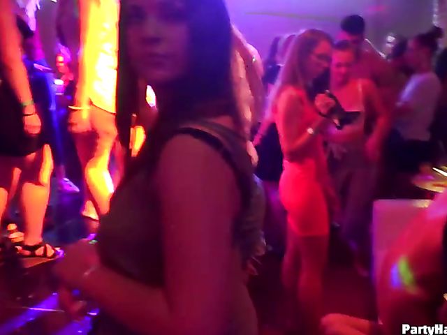 Non-stop night club orgy with nasty babes