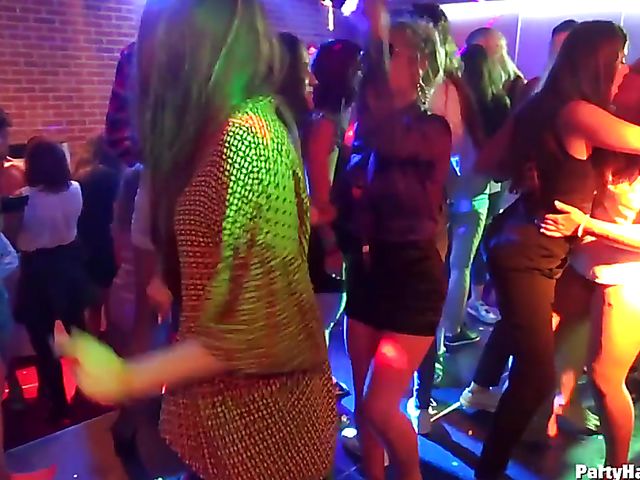 Non-stop night club orgy with nasty babes