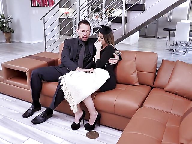 Sexy widow with big tits Brooklyn Chase gets some cock