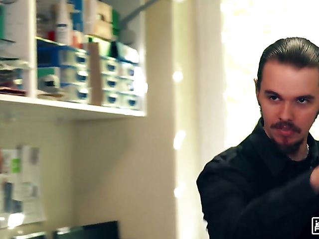 Toilet fuck with shaved blonde Lovita Fate 