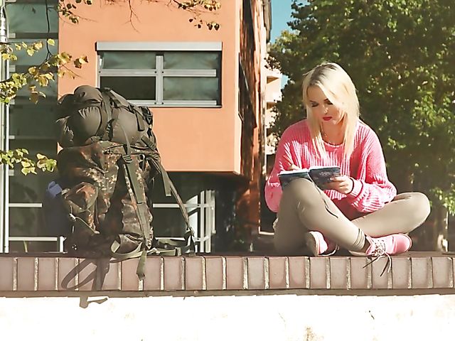 Toilet fuck with shaved blonde Lovita Fate 