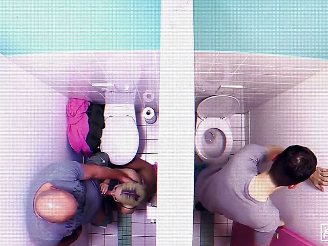 Toilet fuck with shaved blonde Lovita Fate 