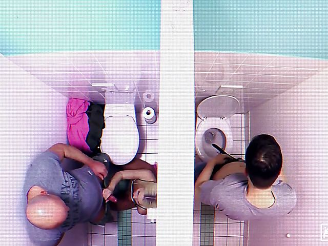 Toilet fuck with shaved blonde Lovita Fate 