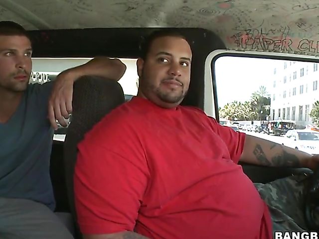 Fucking Kaylyn Ross' pierced shaved pussy in a van