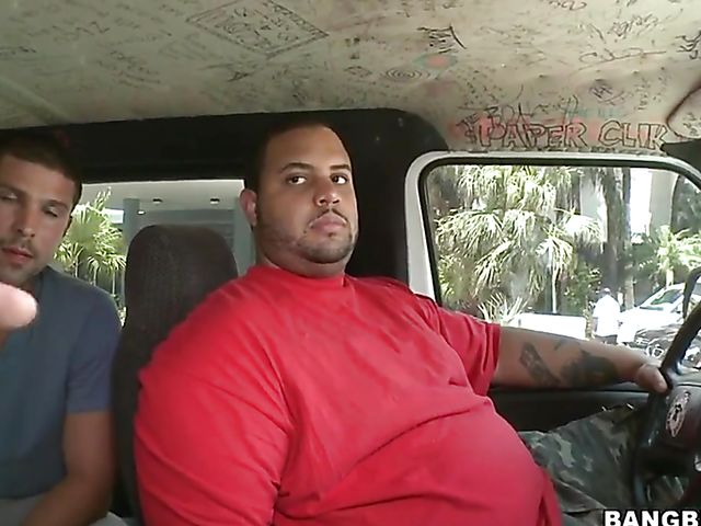 Fucking Kaylyn Ross' pierced shaved pussy in a van