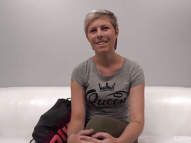 Michaela - Short haired Czech first video