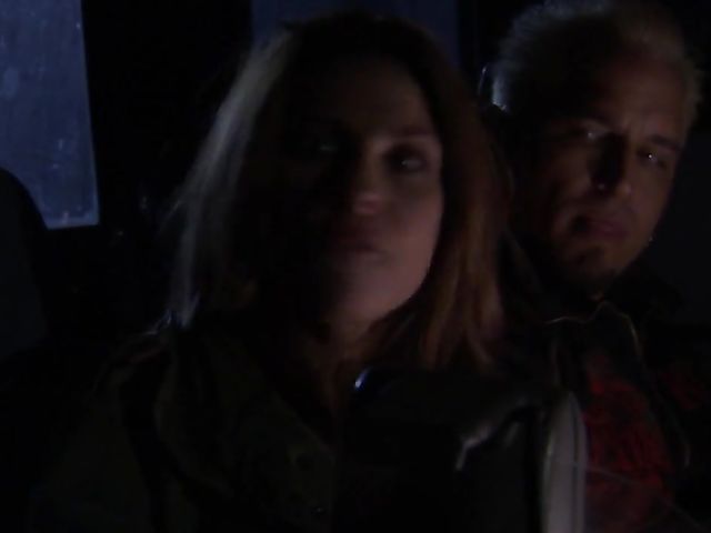 2 on 2 car fuck with smoking hot brunettes