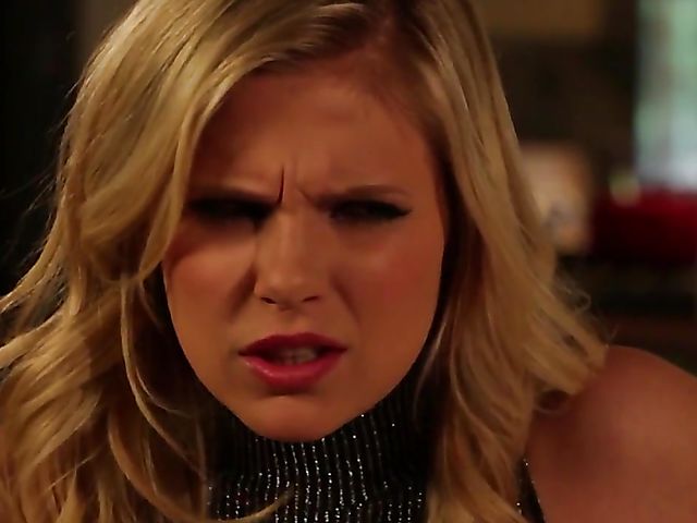 AJ Applegate and Casey Calvert lesbian quickie in the kitchen