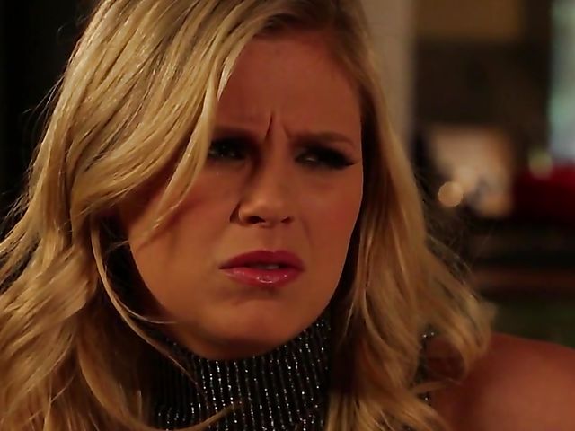 AJ Applegate and Casey Calvert lesbian quickie in the kitchen