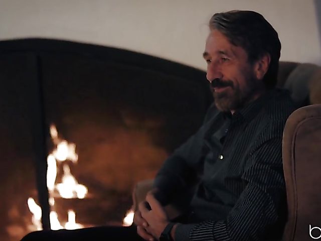 Kayla Paris - Old guy young girl fuck by the fire