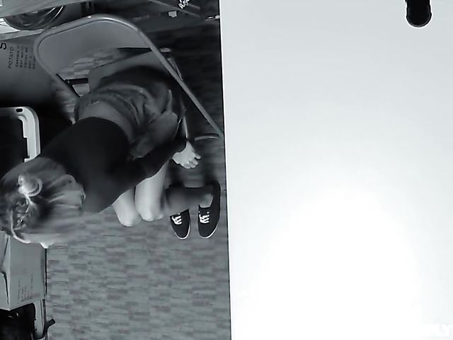 Security guy sticks his cock in skinny blonde Emma Hix