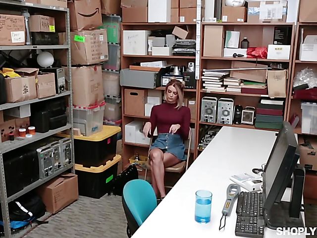 Security guy sticks his cock in skinny blonde Emma Hix